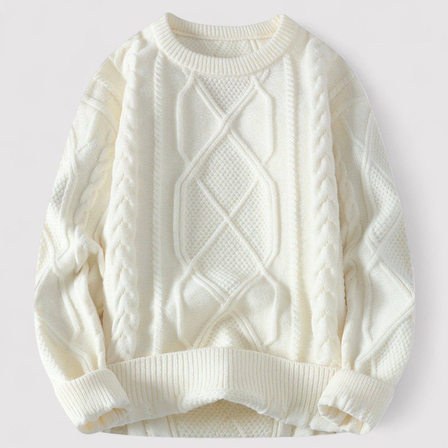 Chique Cardigan Trui – Klassieke Heren Sweater met Ronde Hals