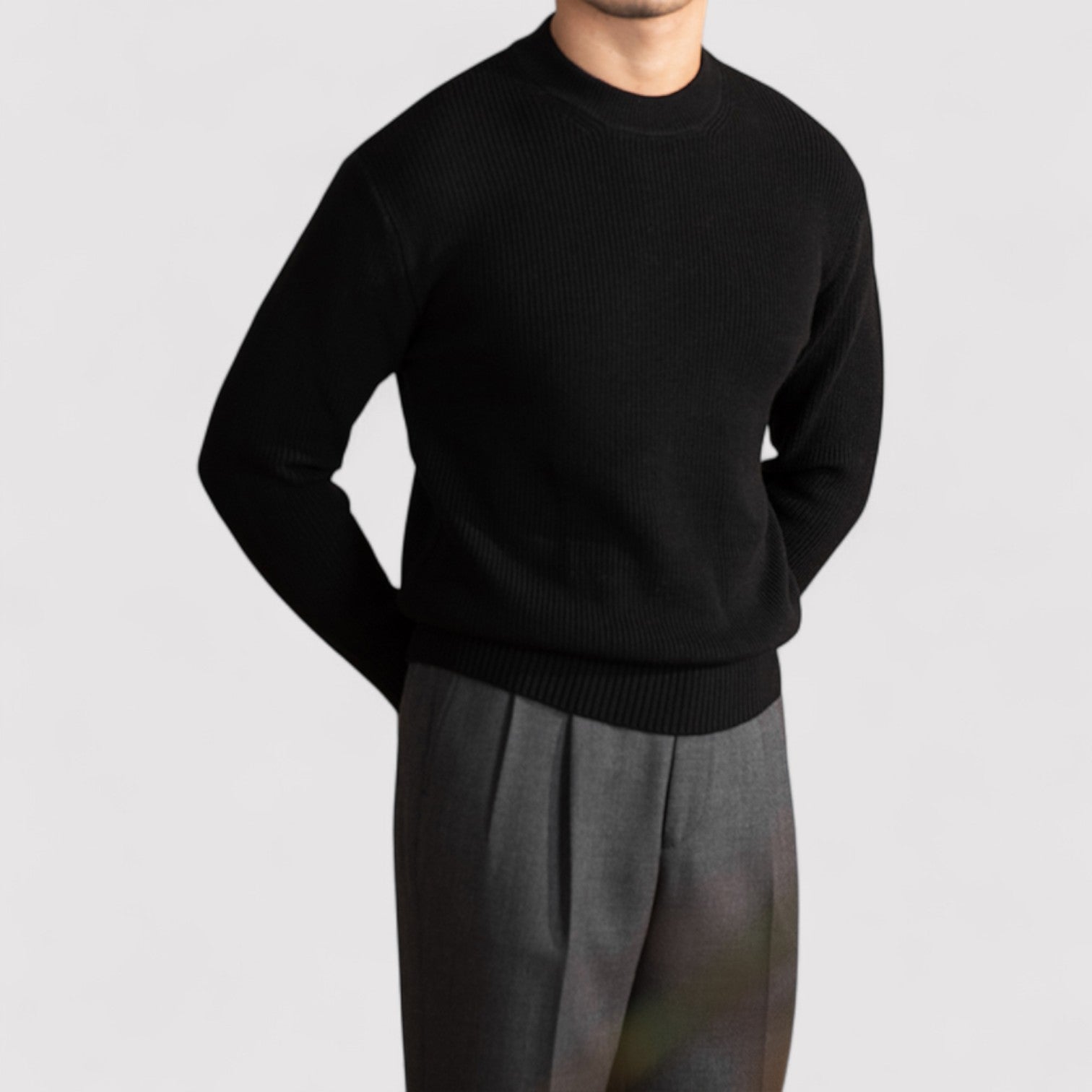 The Jules – Elegante Wolle Blend Sweater met Lijnen Patroon Herfst/Winter - Heren