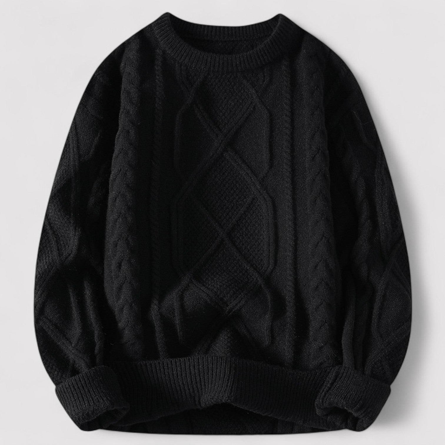 Chique Cardigan Trui – Klassieke Heren Sweater met Ronde Hals