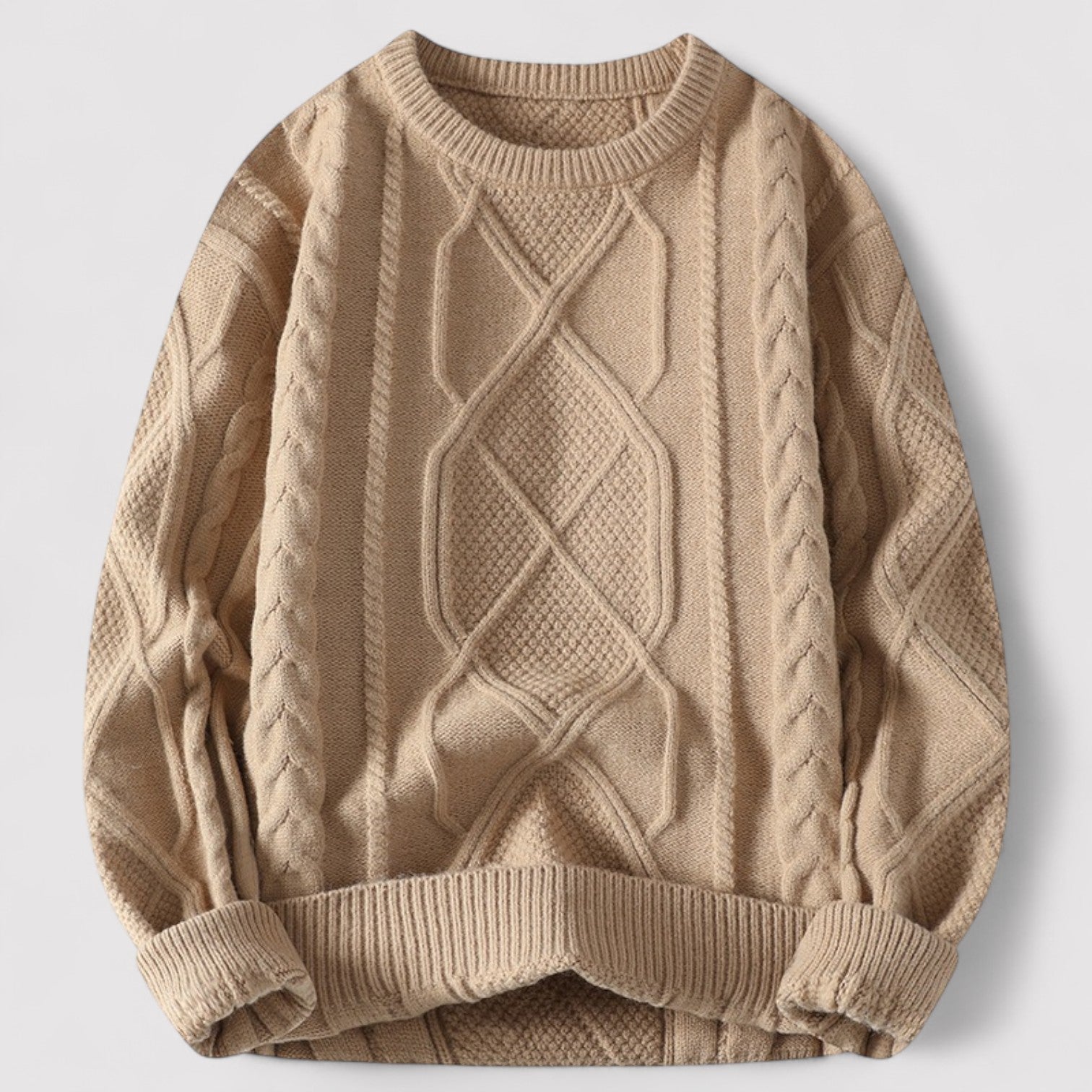 Chique Cardigan Trui – Klassieke Heren Sweater met Ronde Hals