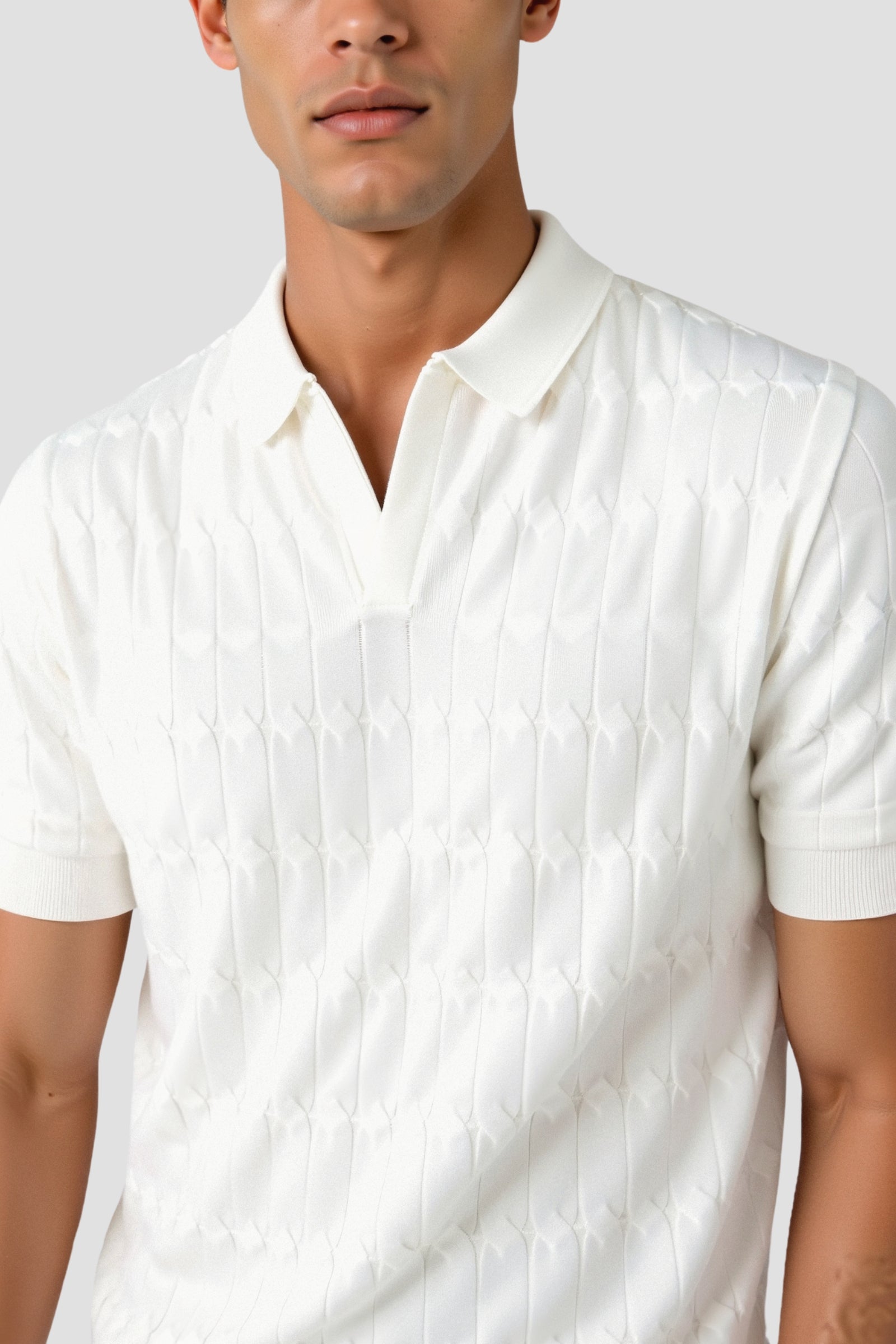 Modestio Premium V-hals kabelbrei Polo