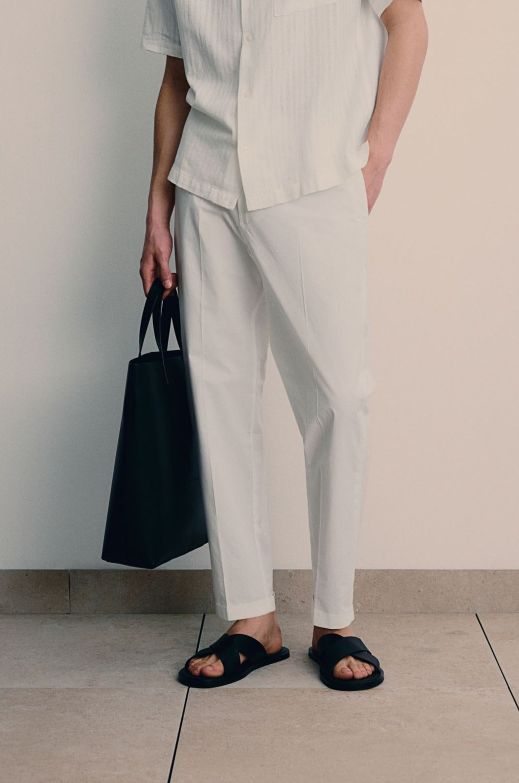 Abel - Enkellange Katoenen Pantalon