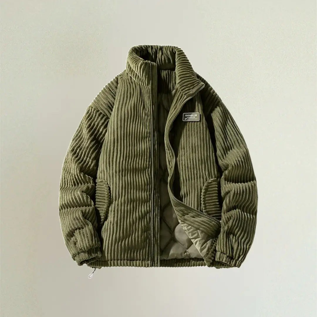 Adam - Stijlvolle Corduroy Pufferjas Heren