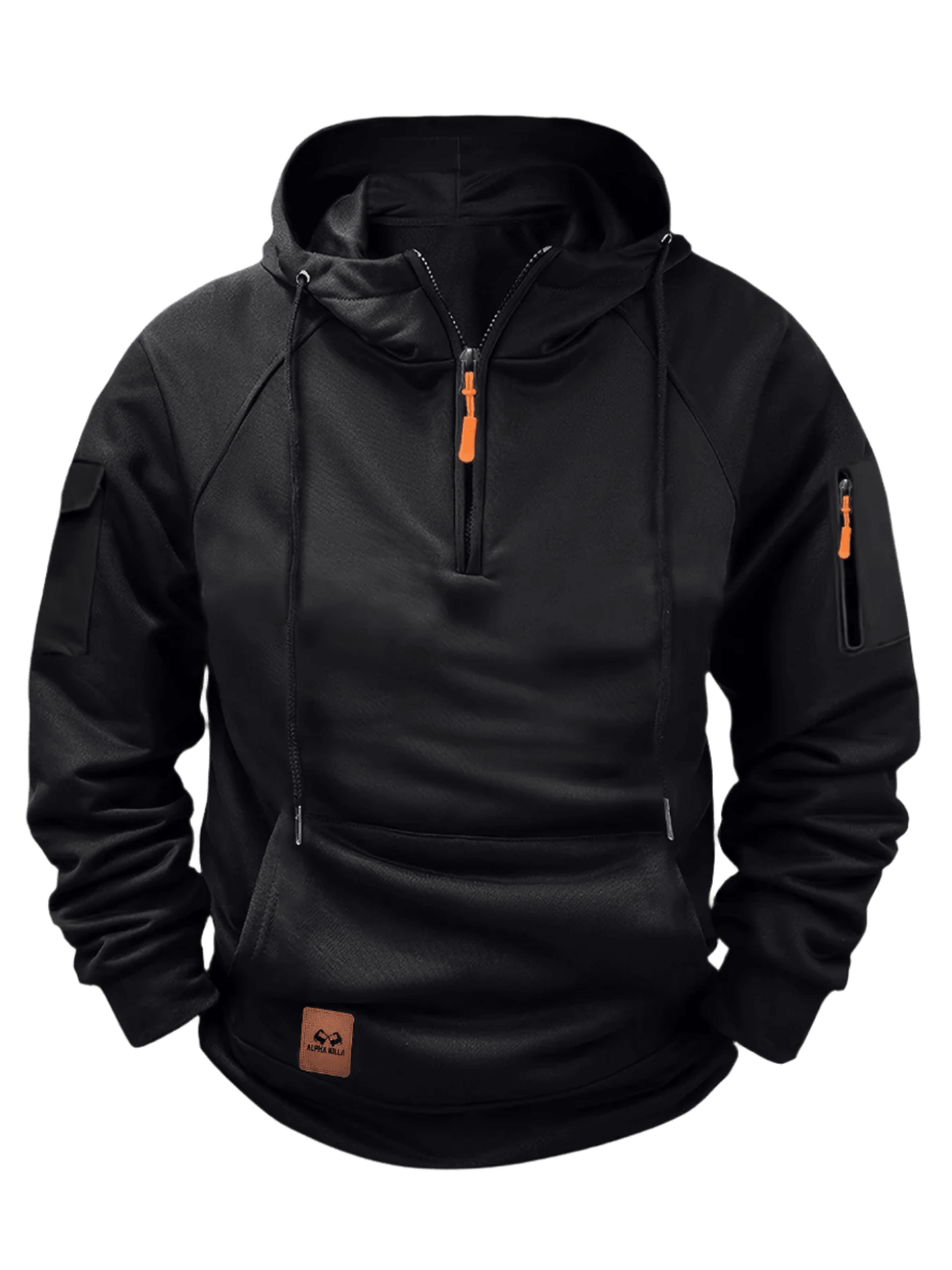 Aerlux Fleece Utility Hoodie | Losse Casual Capuchontrui met Meerdere Zakken voor Heren