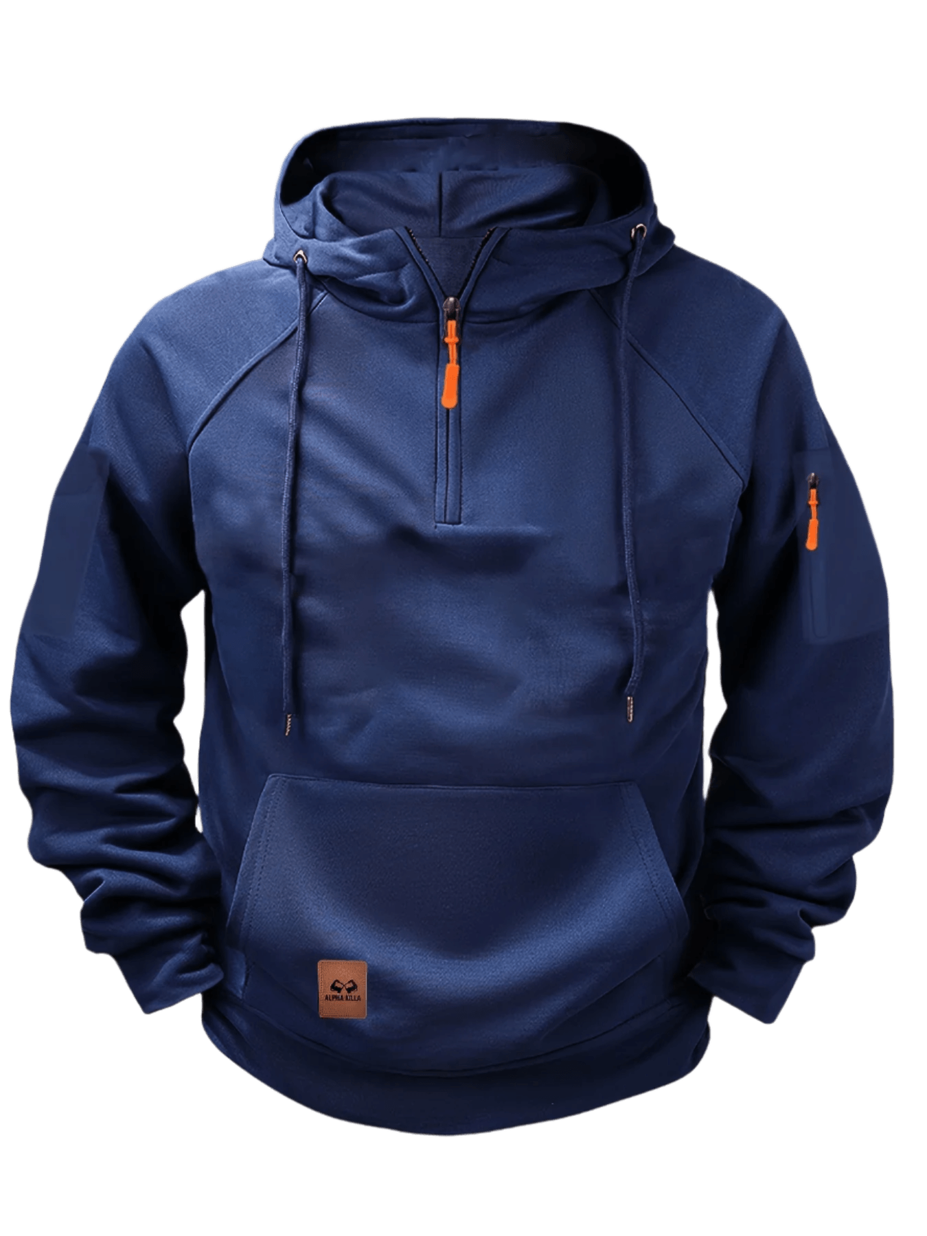 Aerlux Fleece Utility Hoodie | Losse Casual Capuchontrui met Meerdere Zakken voor Heren