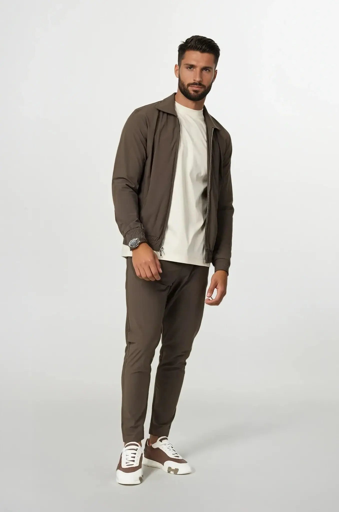 Midnight Mocha Bruin Techsuit zonder Capuchon | Modestio