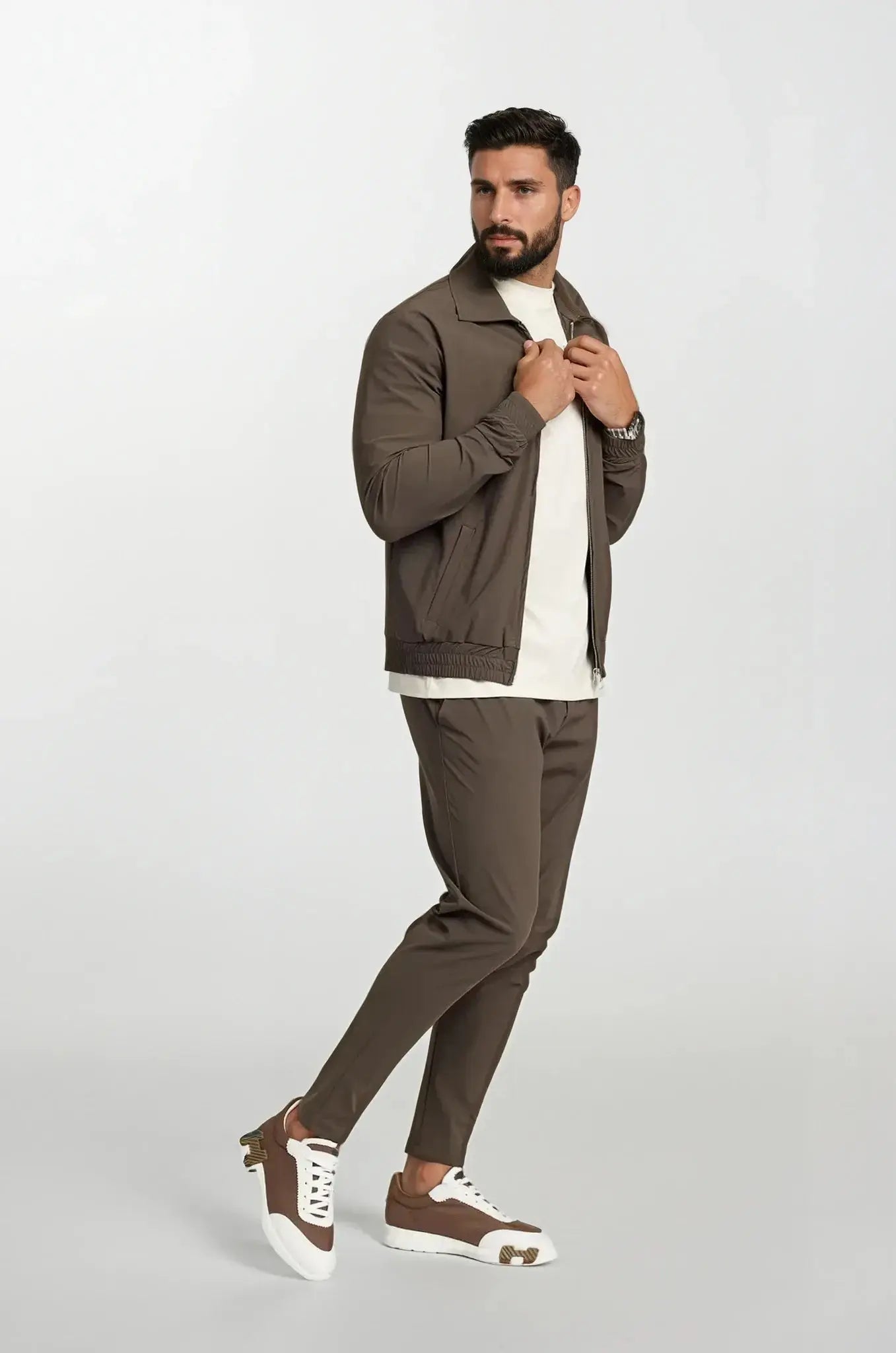 Midnight Mocha Bruin Techsuit zonder Capuchon | Modestio