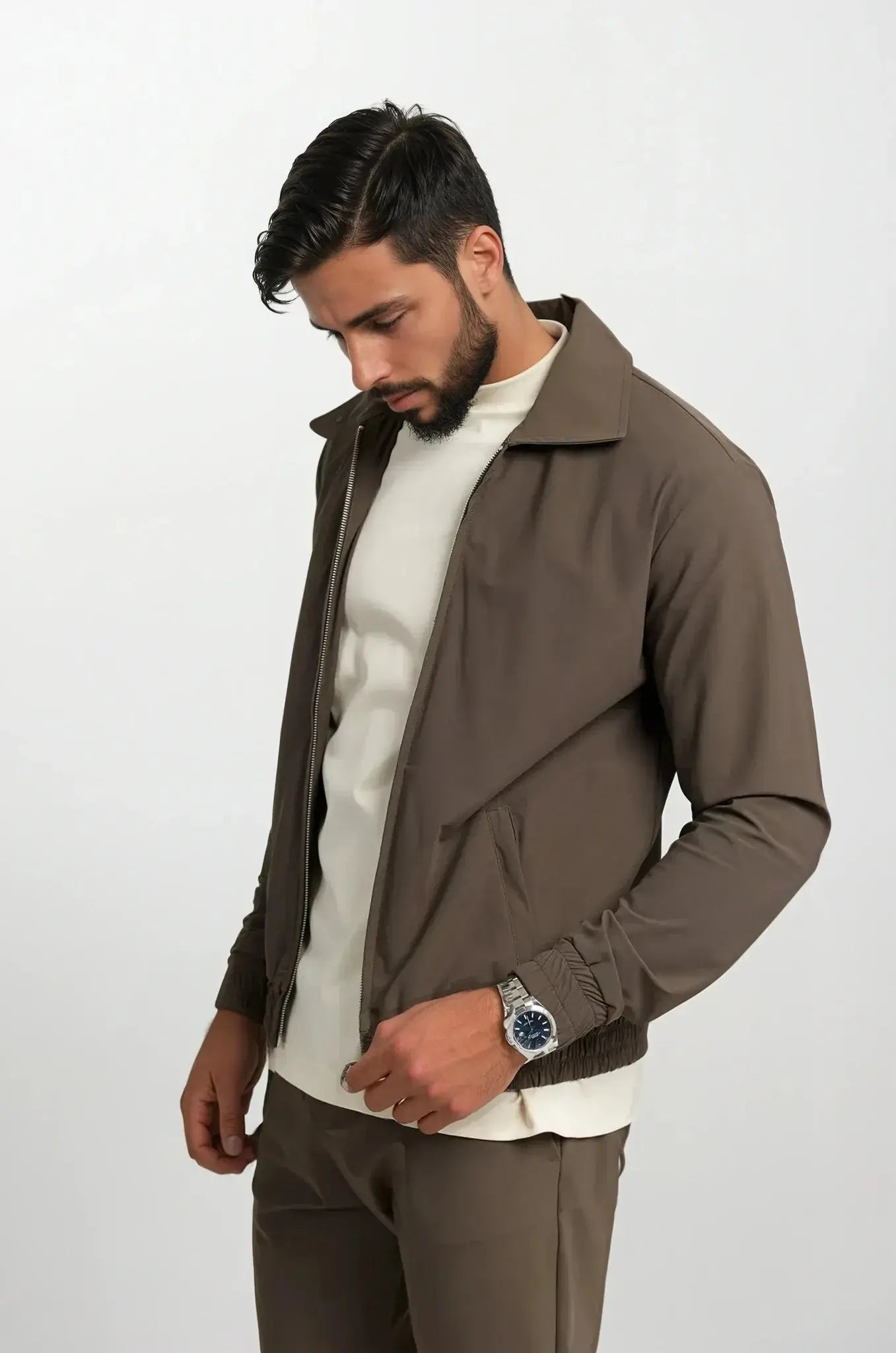 Midnight Mocha Bruin Techsuit zonder Capuchon | Modestio