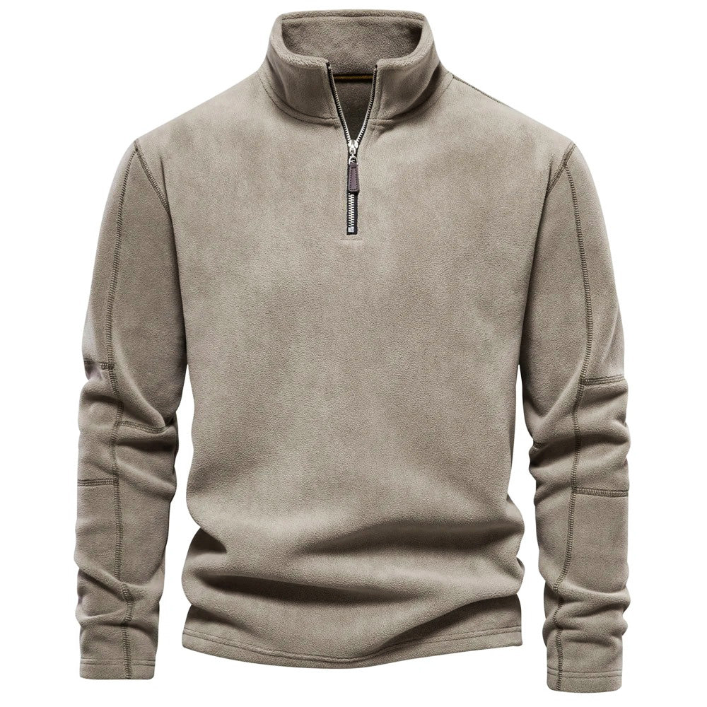 Aqua | Fleece Pullover Zip in Old Money Style