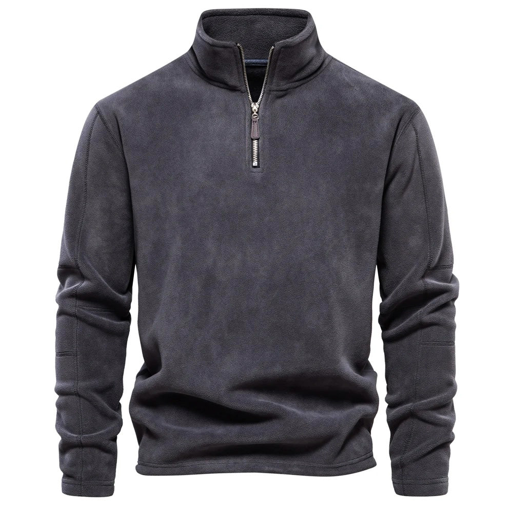 Aqua | Fleece Pullover Zip in Old Money Style
