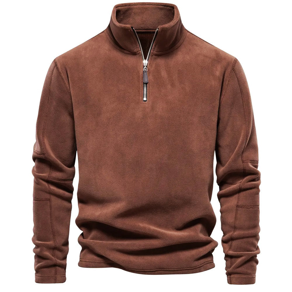 Aqua | Fleece Pullover Zip in Old Money Style