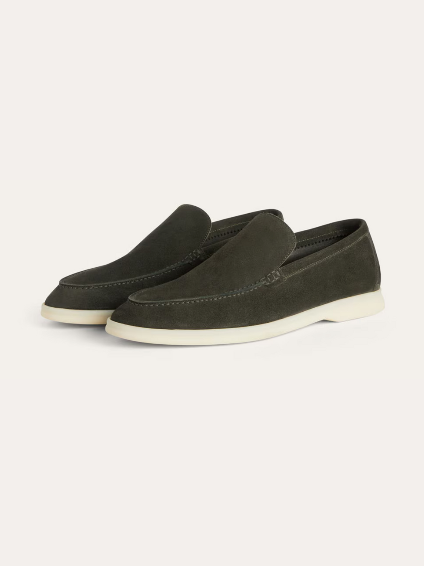 Brent - Old Money Donkergroene Loafers