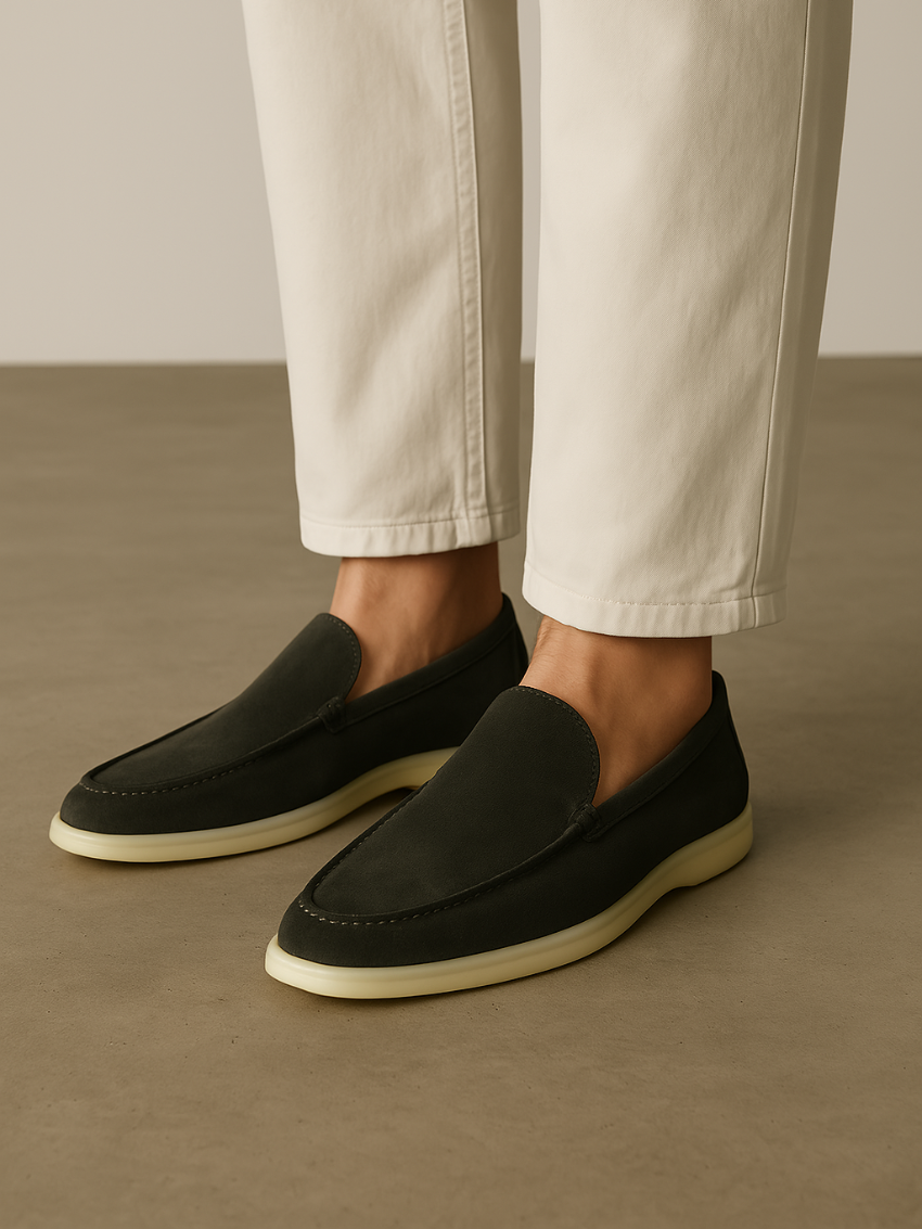 Brent - Old Money Donkergroene Loafers