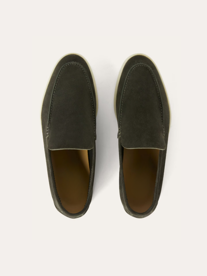 Brent - Old Money Donkergroene Loafers