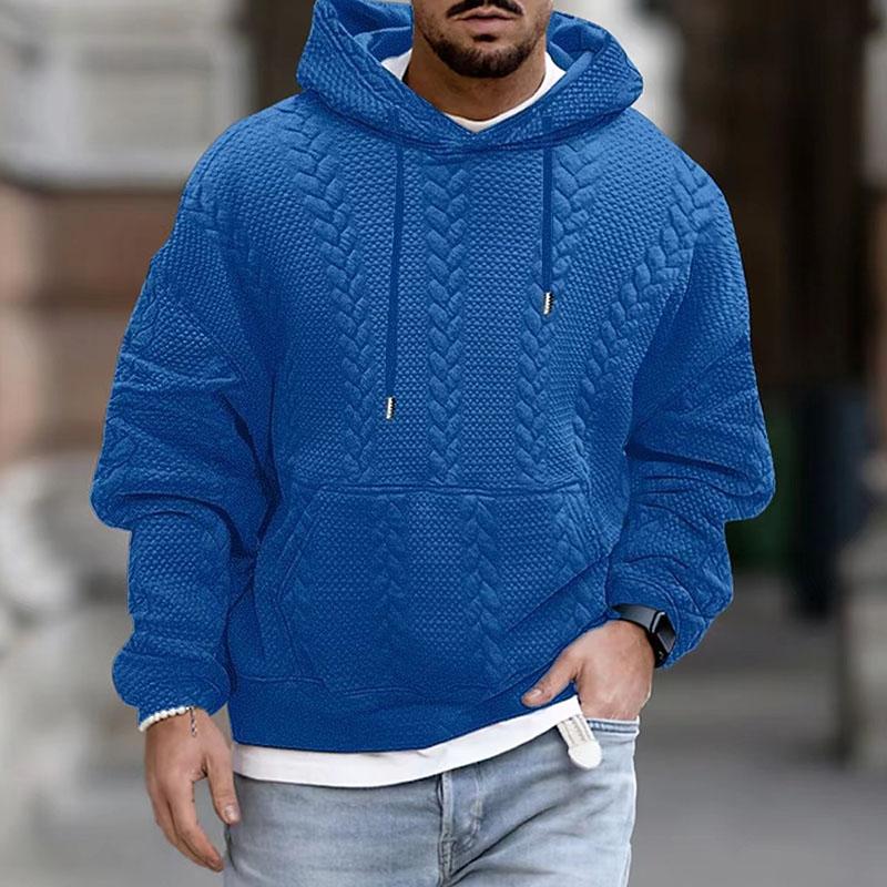Casual Kabel Hoodie Heren – Oversized Warme Sweater met Capuchon Lifestyle
