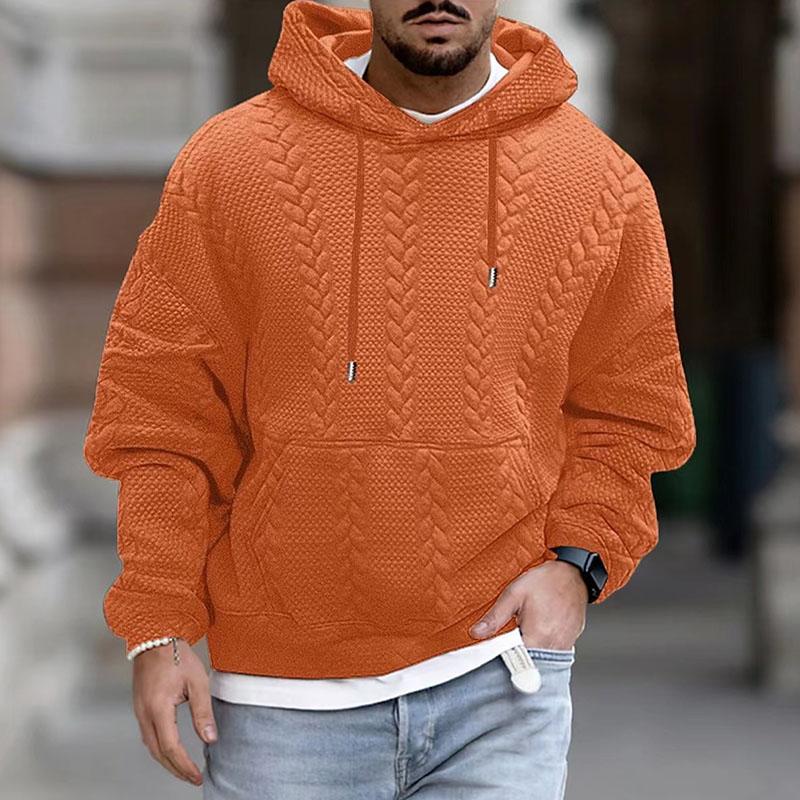 Casual Kabel Hoodie Heren – Oversized Warme Sweater met Capuchon Lifestyle