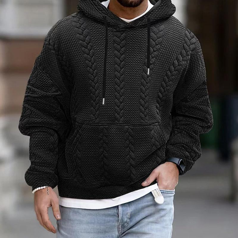 Casual Kabel Hoodie Heren – Oversized Warme Sweater met Capuchon Lifestyle