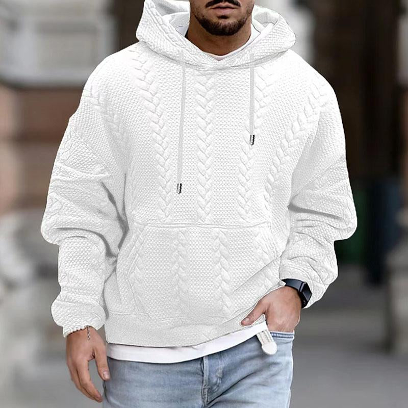 Casual Kabel Hoodie Heren – Oversized Warme Sweater met Capuchon Lifestyle