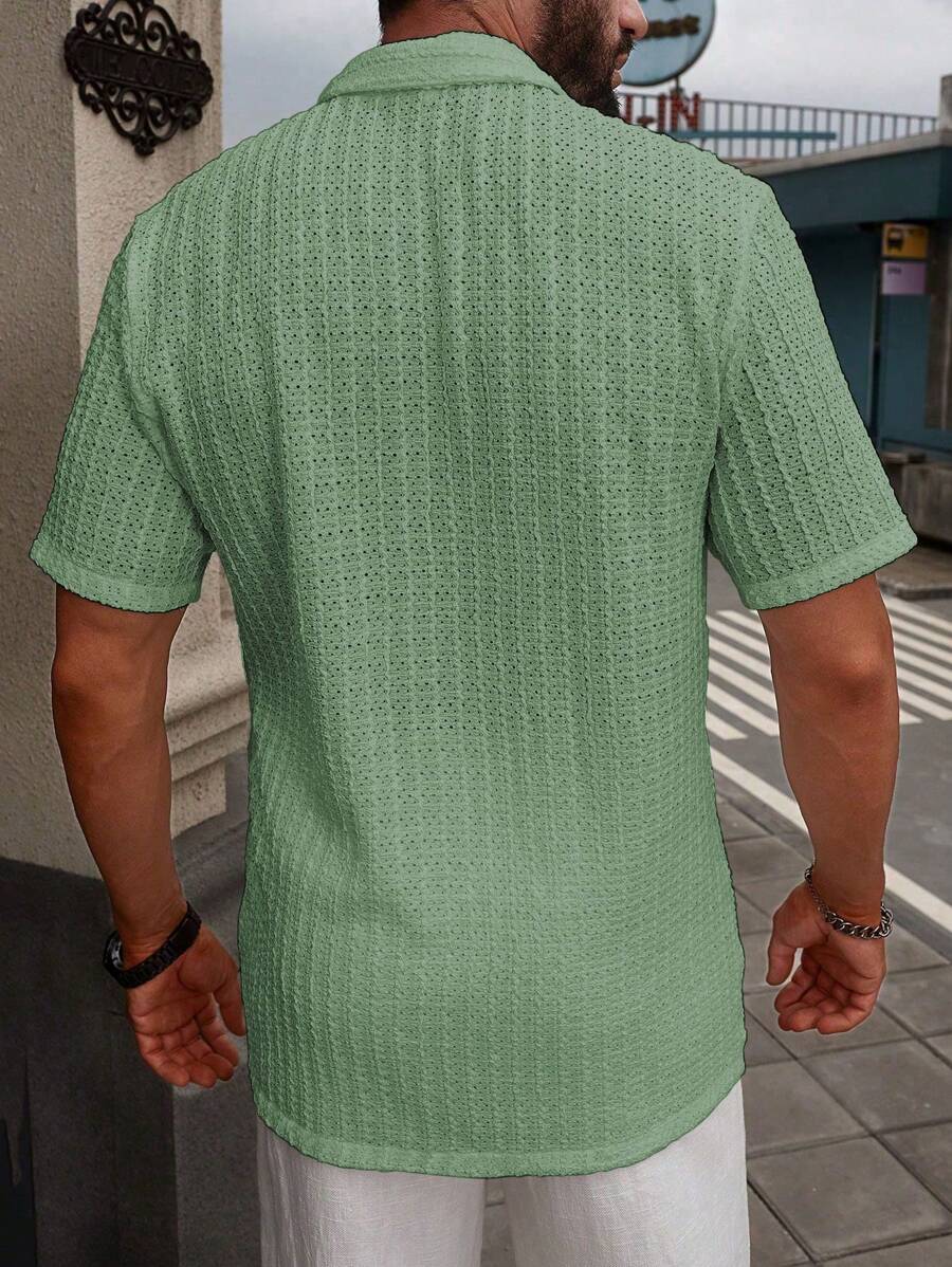 Carlos - Casual Solid Korte Sleeve Shirt