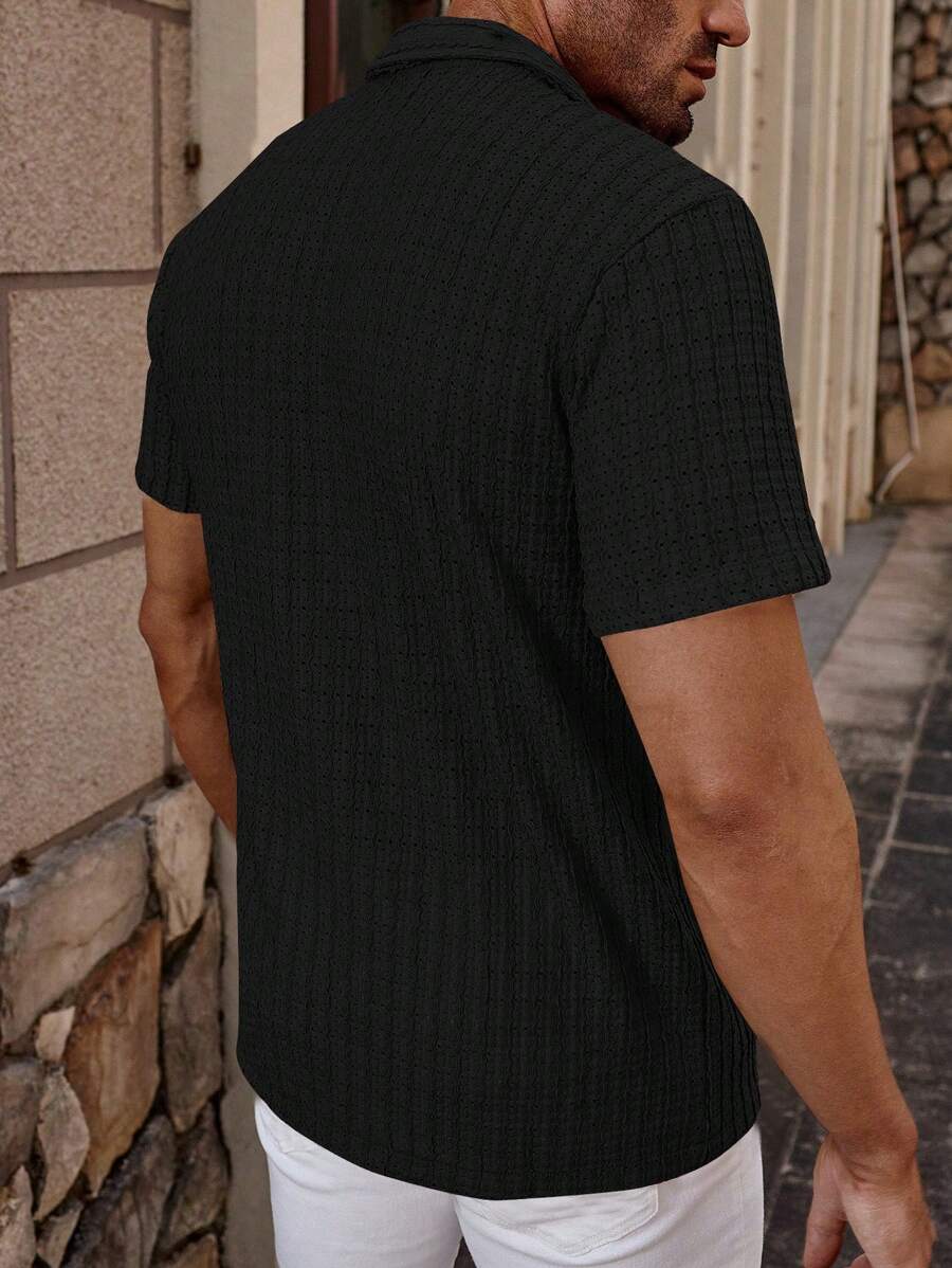 Carlos - Casual Solid Korte Sleeve Shirt