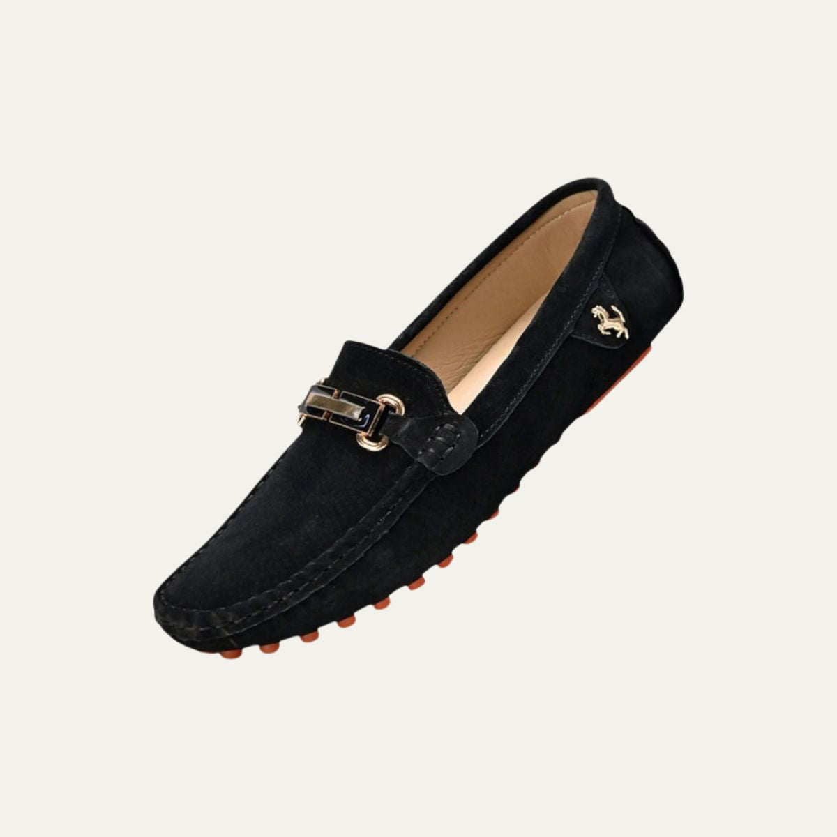 Heren Nette Suède Loafers – Driving Mocassins met Metalen Bit