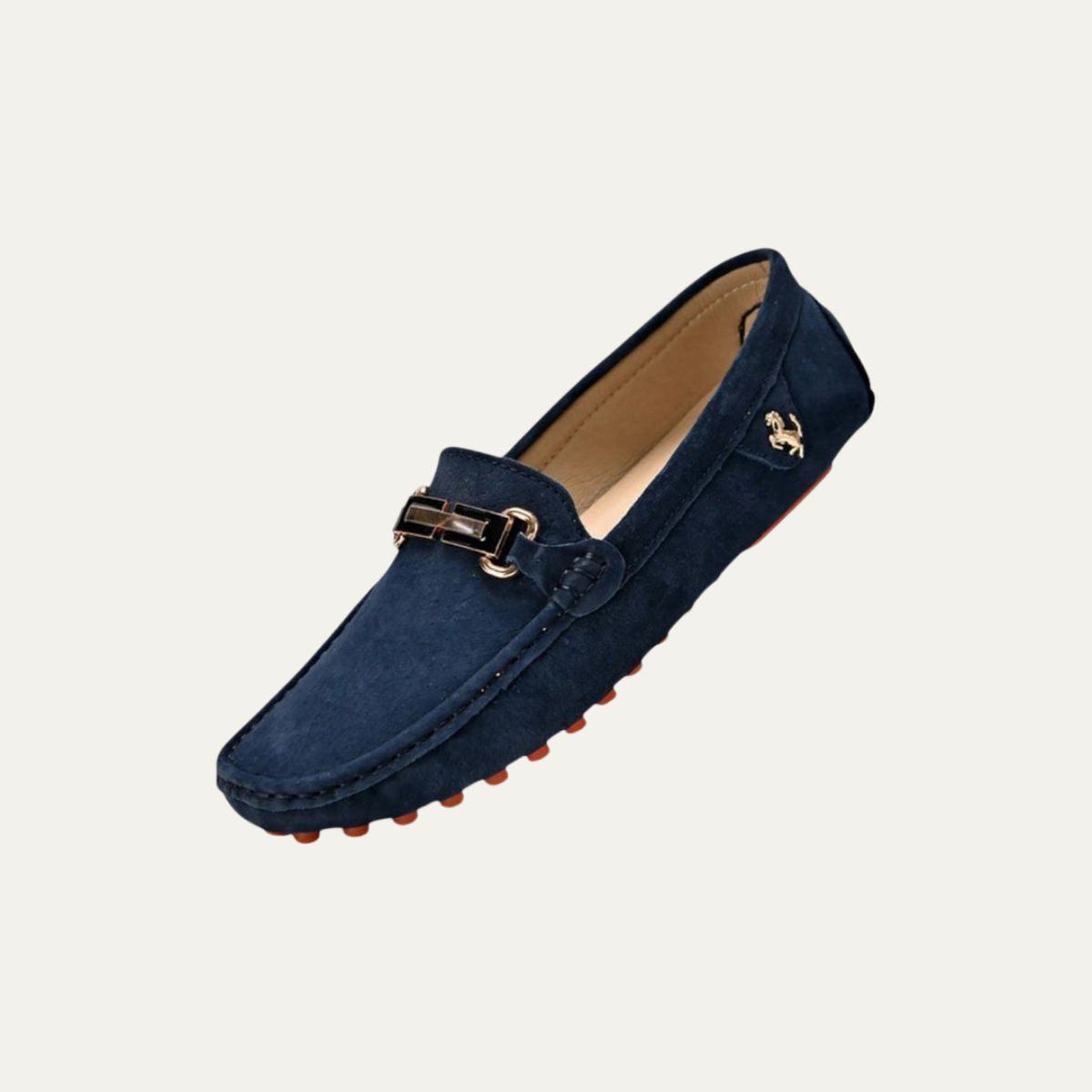Heren Nette Suède Loafers – Driving Mocassins met Metalen Bit