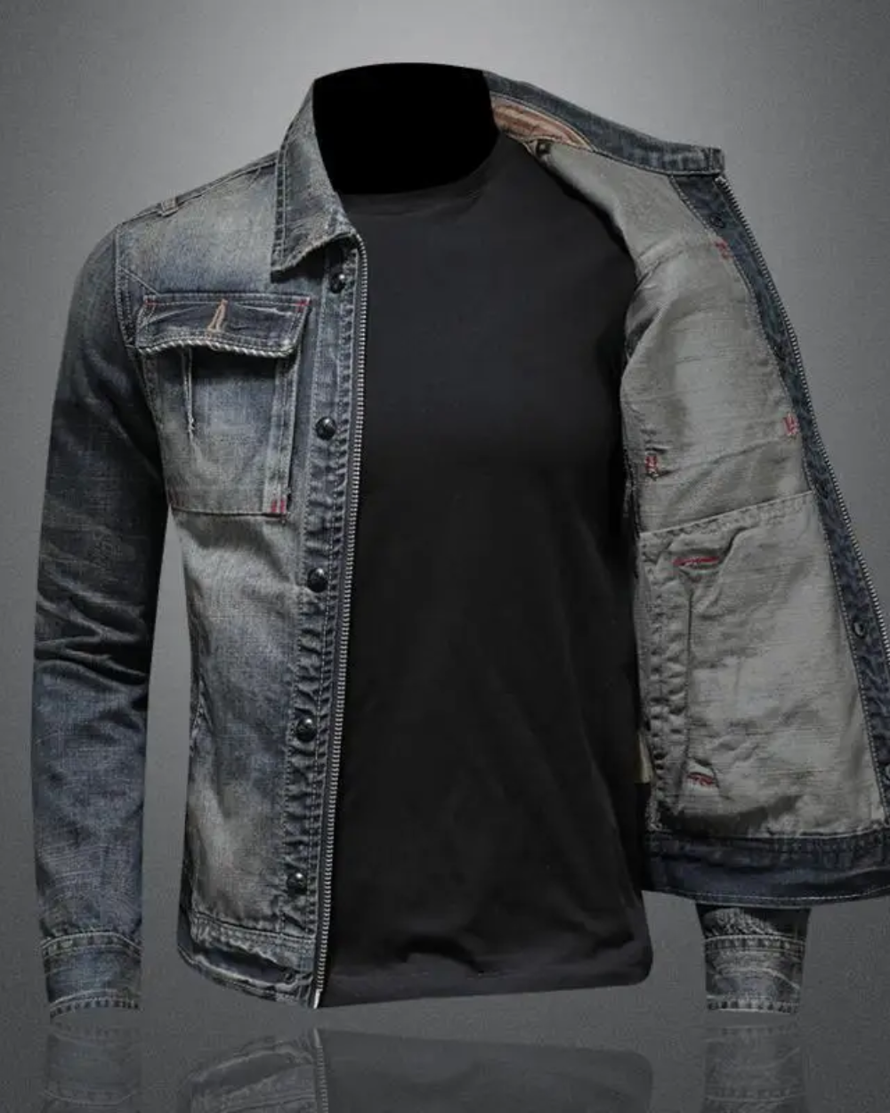 Milano - Denim Jack Blauw