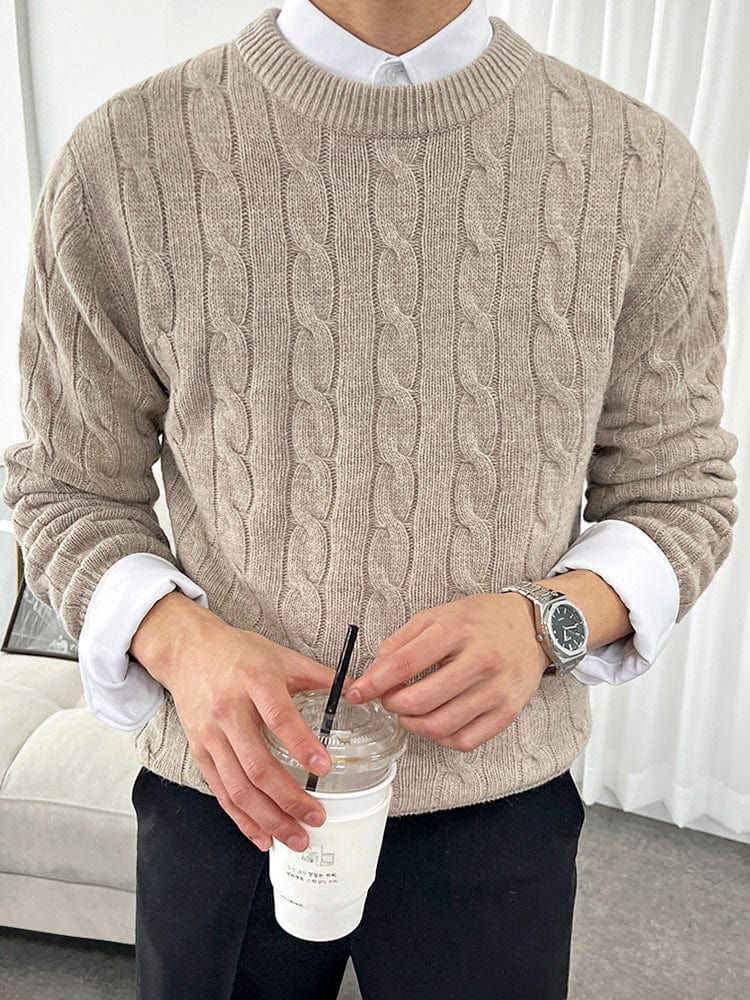Derrick - Wollen Beige Trui voor Heren