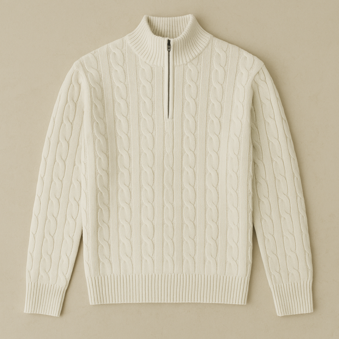 Diego - Gebreide Half Zip Sweater