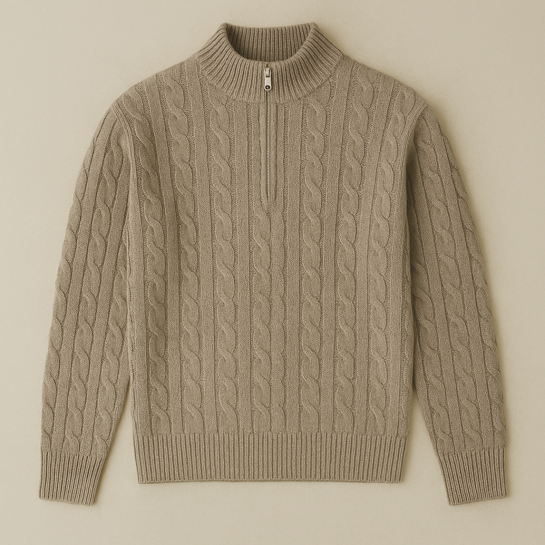 Diego - Gebreide Half Zip Sweater