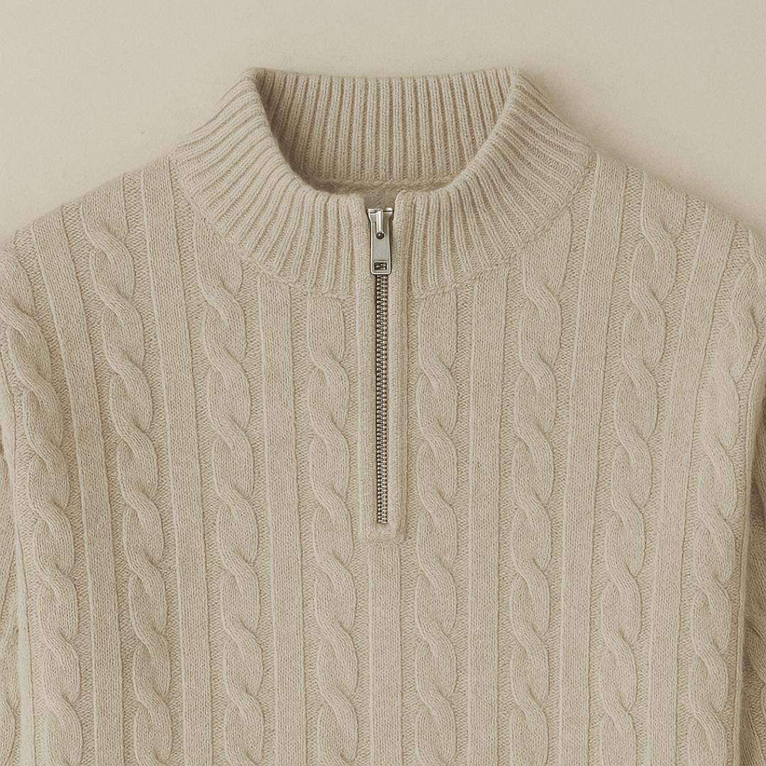 Diego - Gebreide Half Zip Sweater