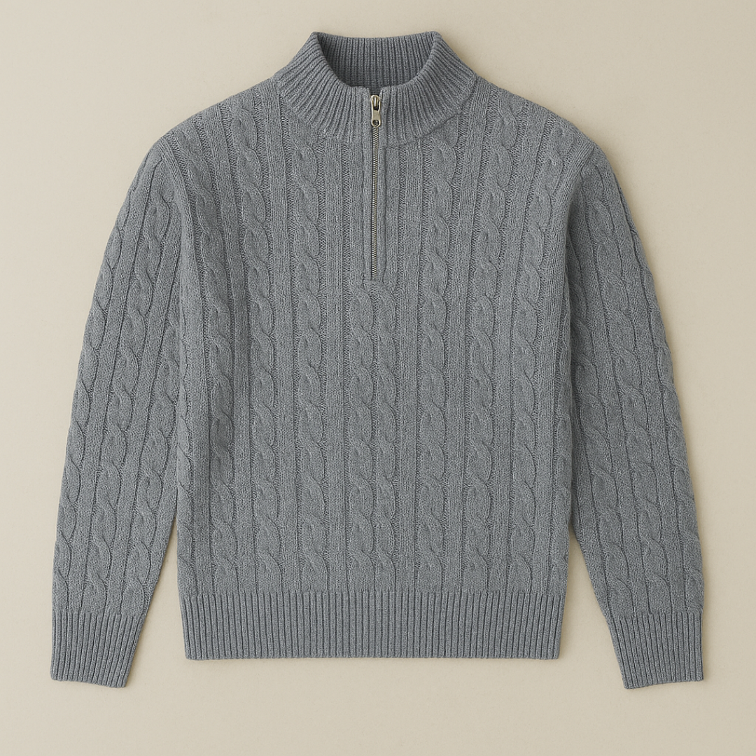 Diego - Gebreide Half Zip Sweater