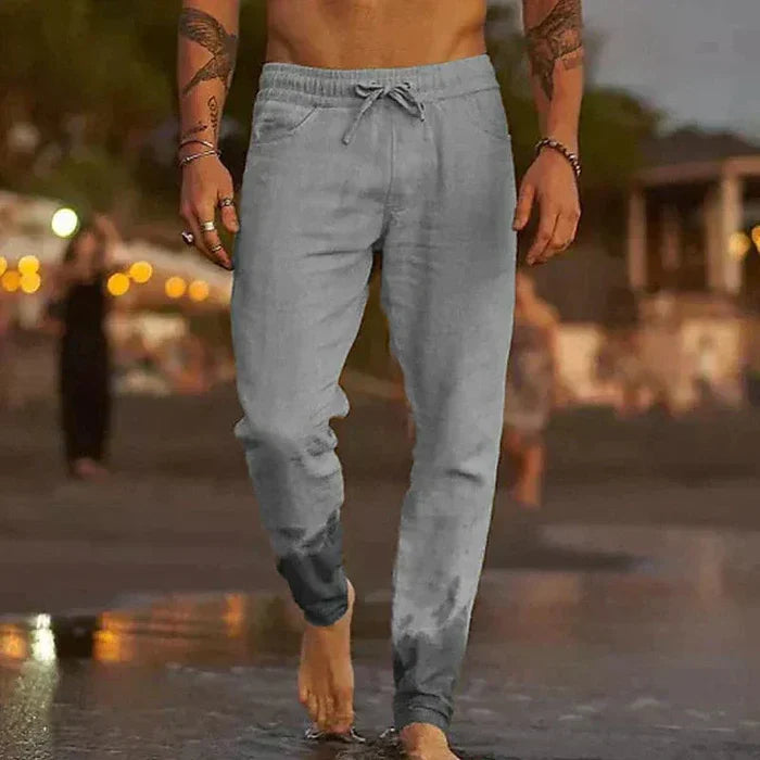 Dominic - Ademende linnen broek