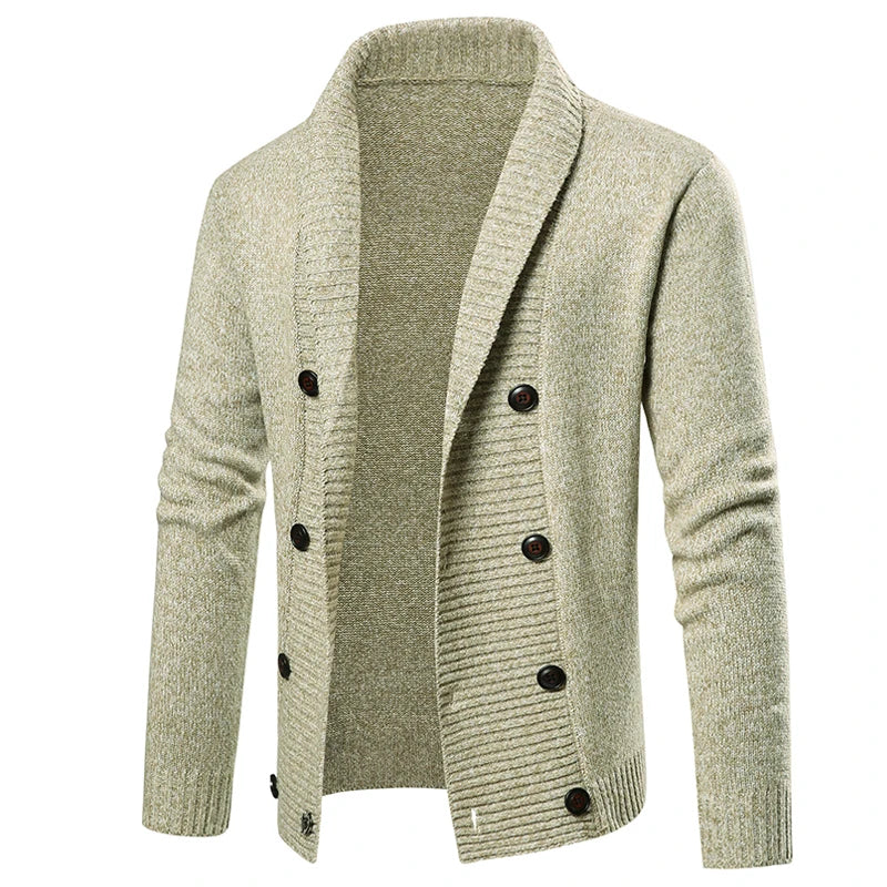 Ramiro - Heren Wollen Cardigan Winterjas Old Money Stijl