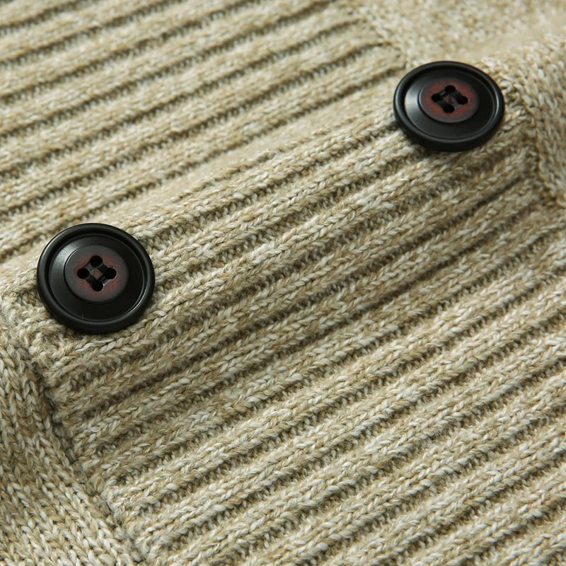 Ramiro - Heren Wollen Cardigan Winterjas Old Money Stijl