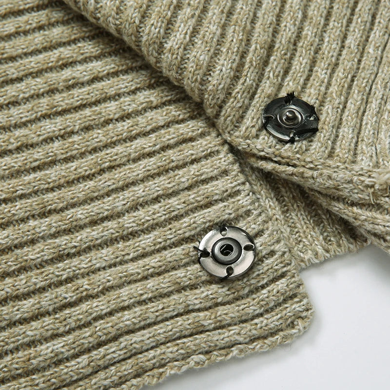 Ramiro - Heren Wollen Cardigan Winterjas Old Money Stijl