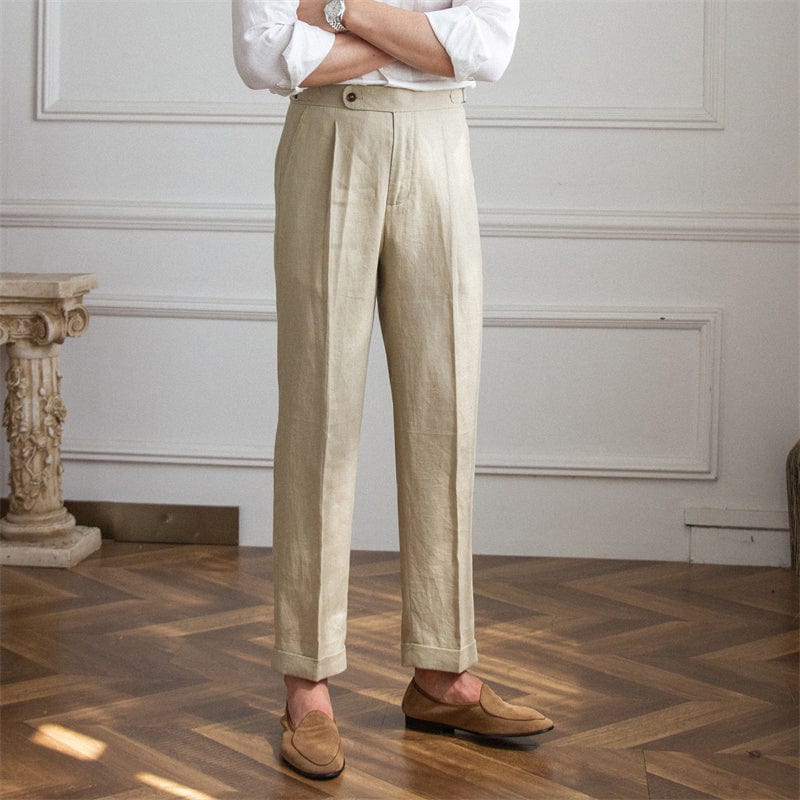Edward - Getailleerde pantalon met hoge taille