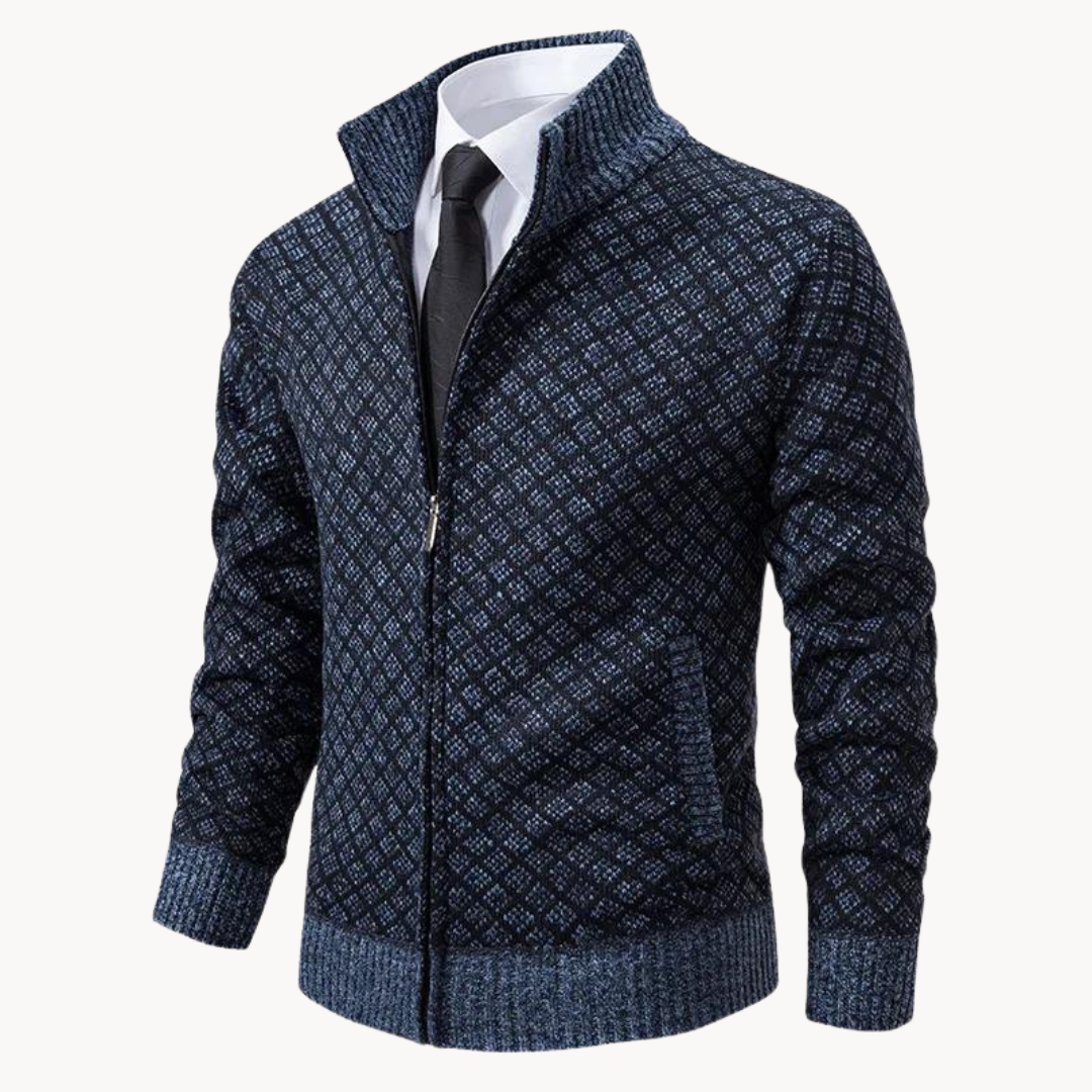 Elegante jacquard gebreide coltrui