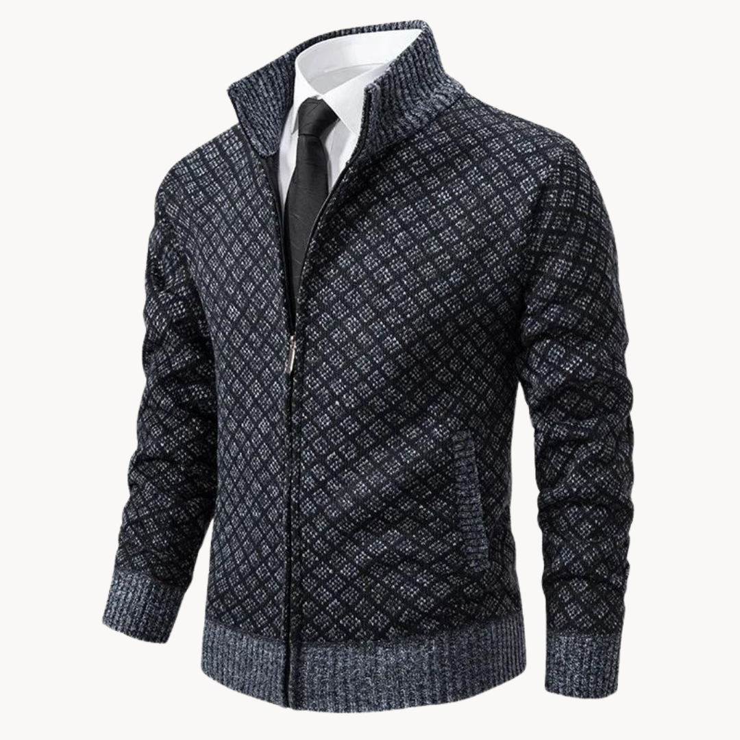 Elegante jacquard gebreide coltrui