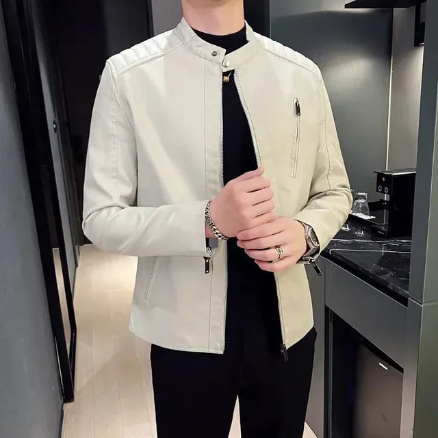 Paolo - Elegante Leren Jas Heren Tweekleurig