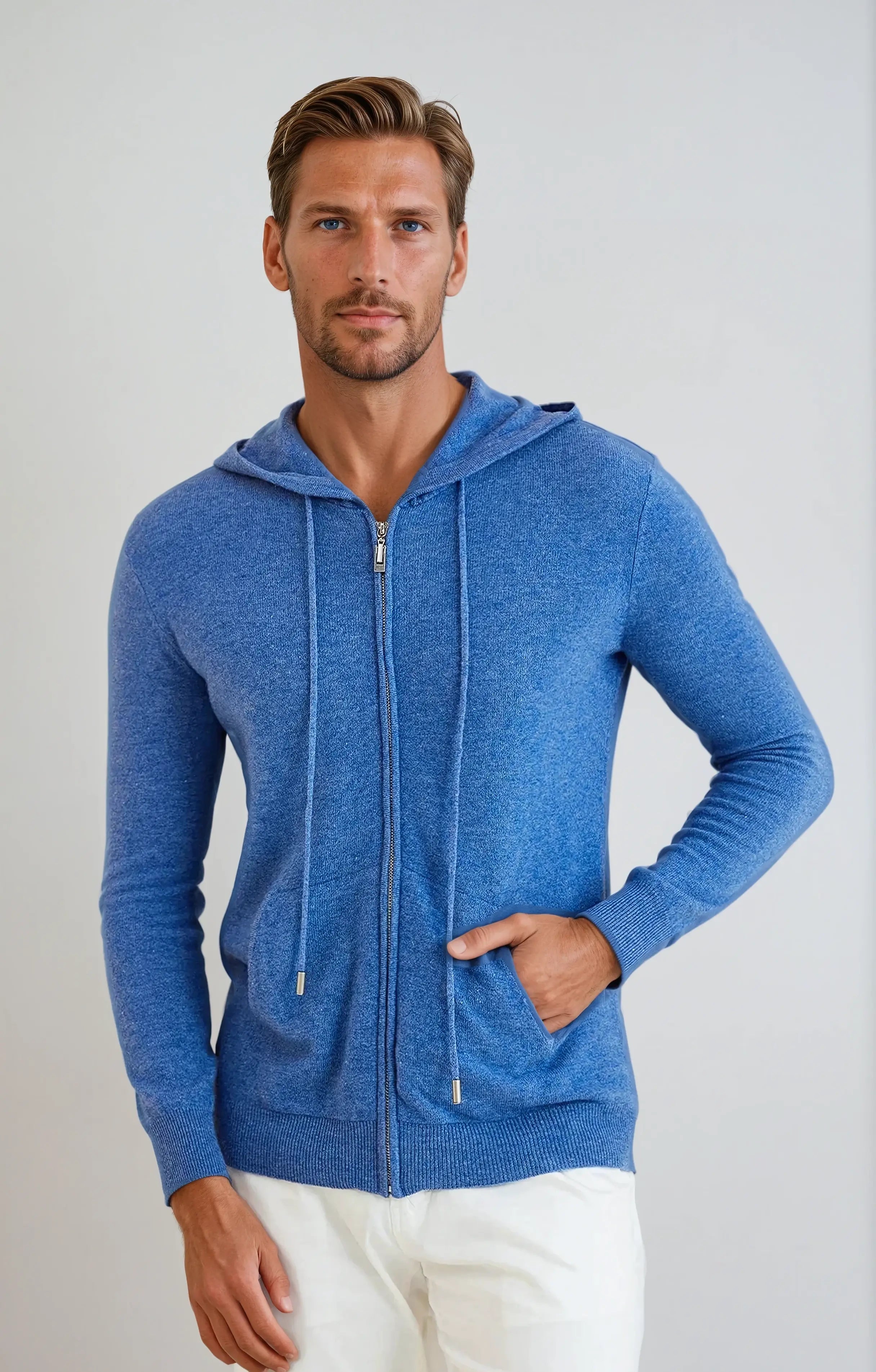 Gabriel - Kasjmier vest met capuchon