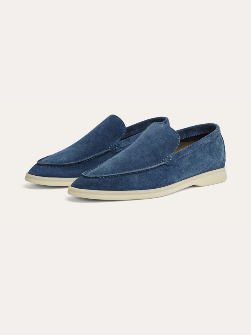 Geo - Klassieke Blauwe Suède Loafers