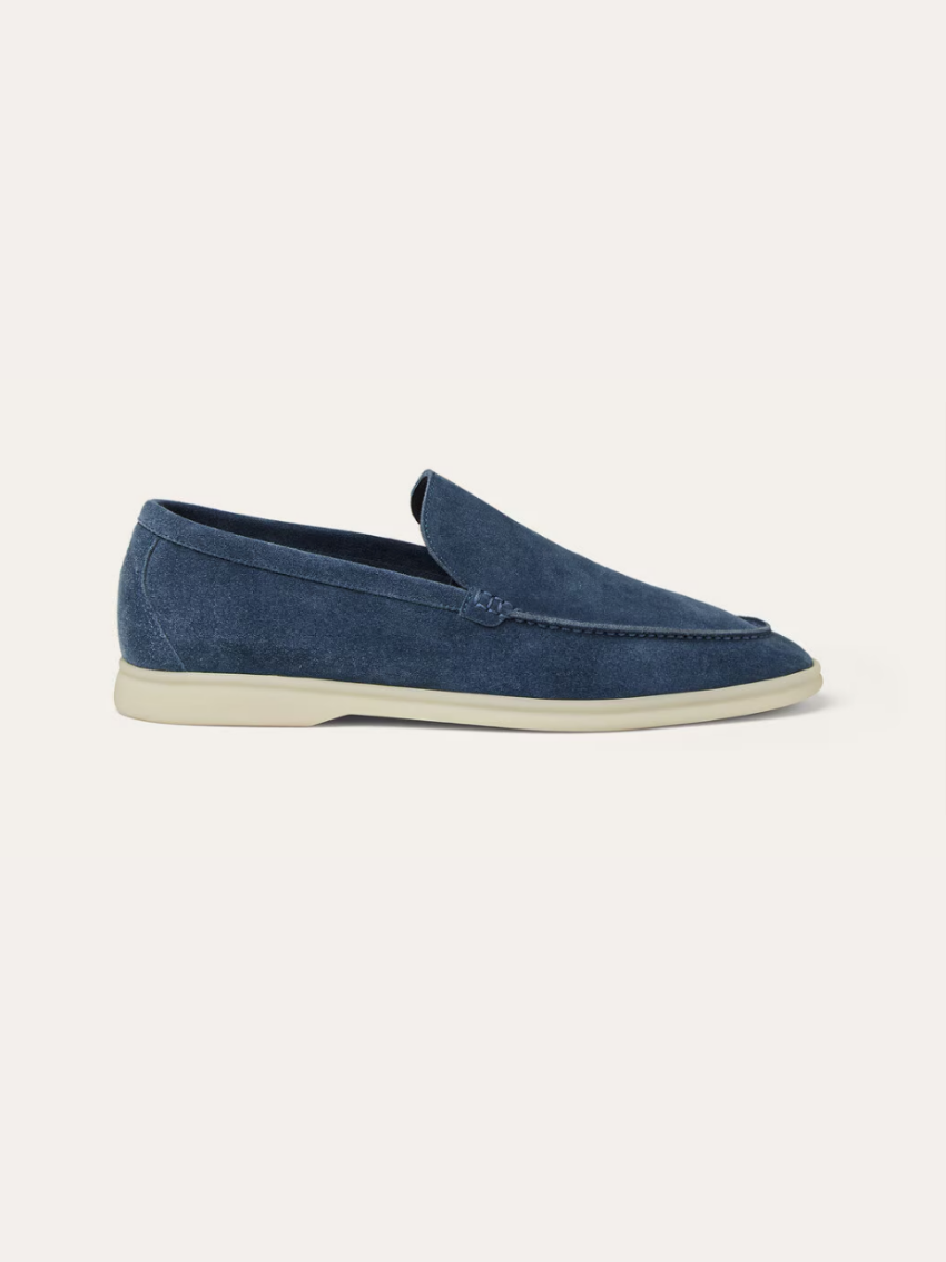 Geo - Klassieke Blauwe Suède Loafers