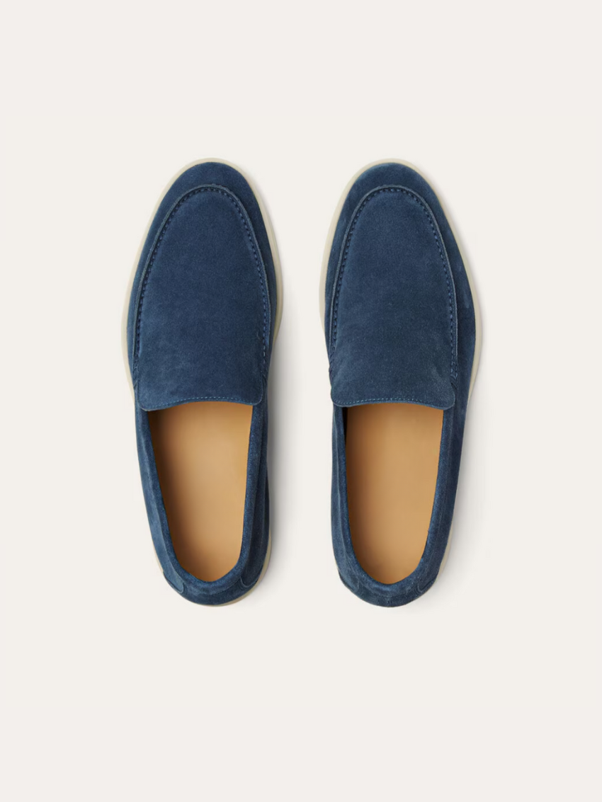 Geo - Klassieke Blauwe Suède Loafers