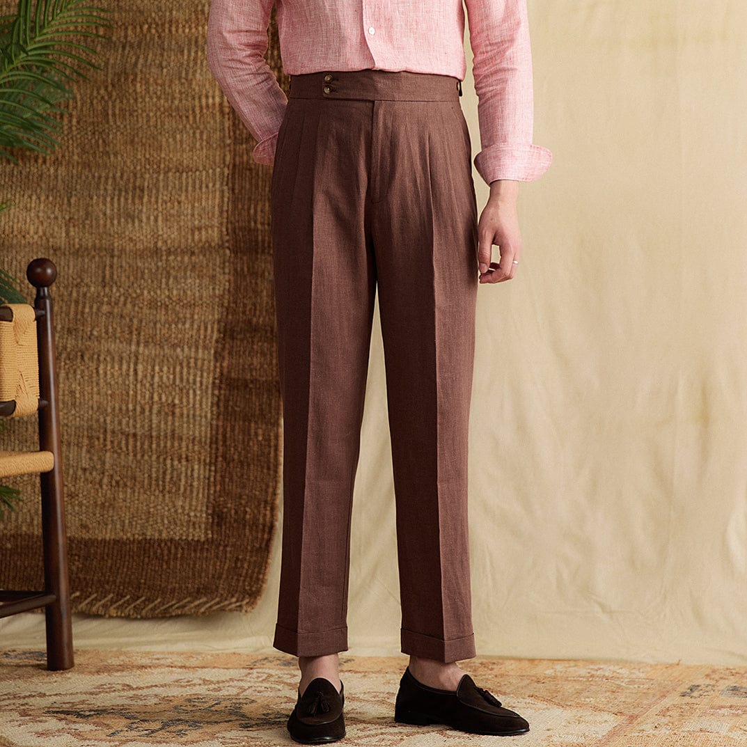 George - Linnen Straight Pantalon
