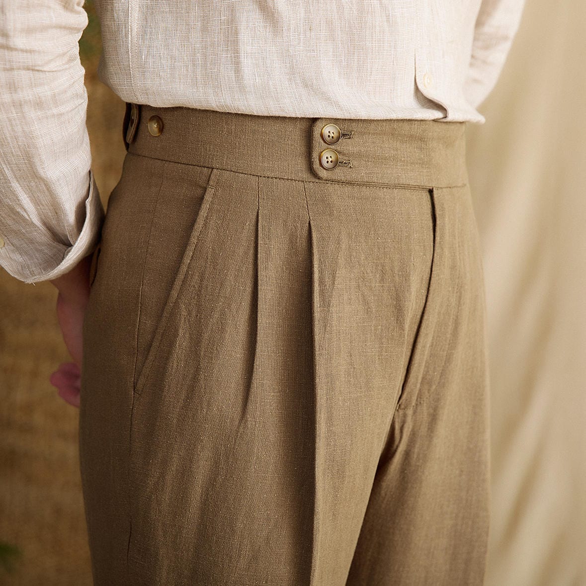 George - Linnen Straight Pantalon