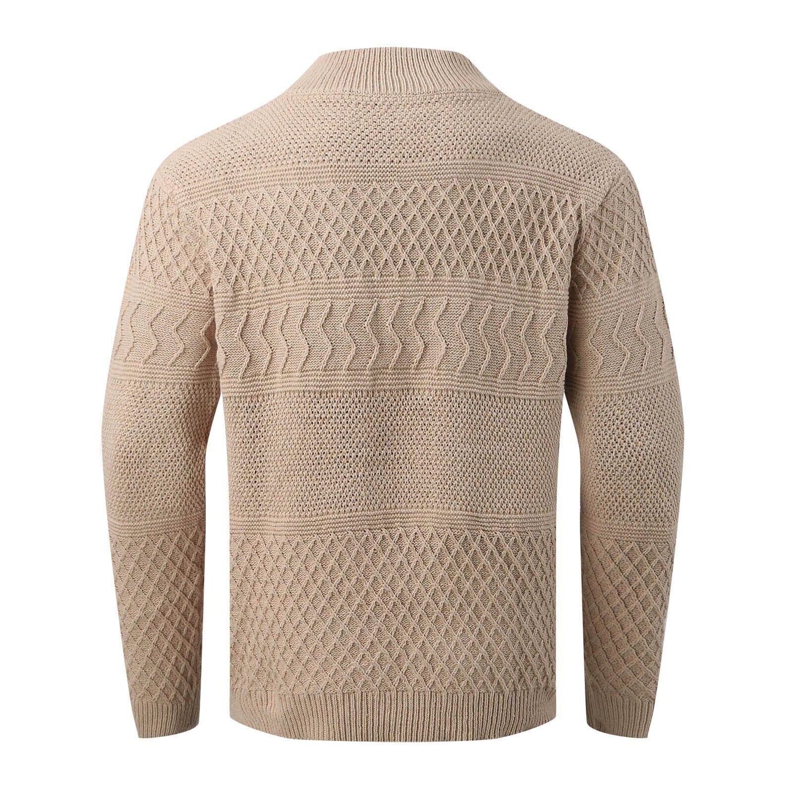 Modestio Heren Vest – Grof Gebreid Wollen Cardigan met Knopen – Wintertrui in Old Money Stijl