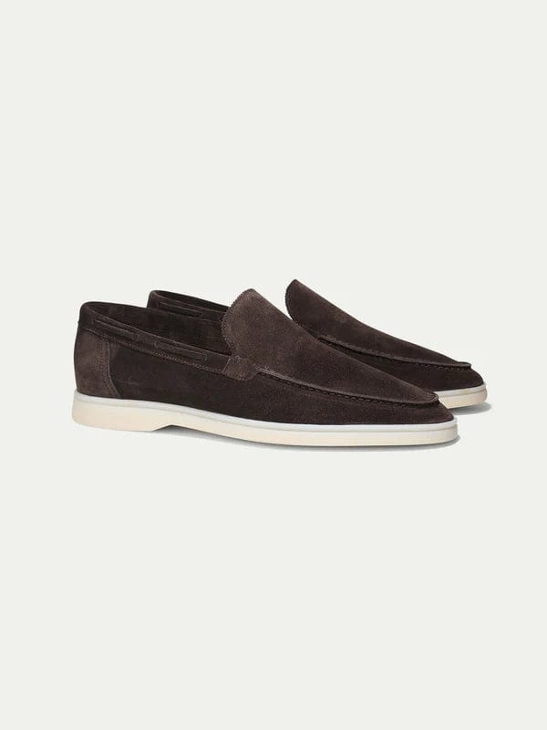 OLD MONEY - PREMIUM SUEDE LOAFERS DONKERBRUIN