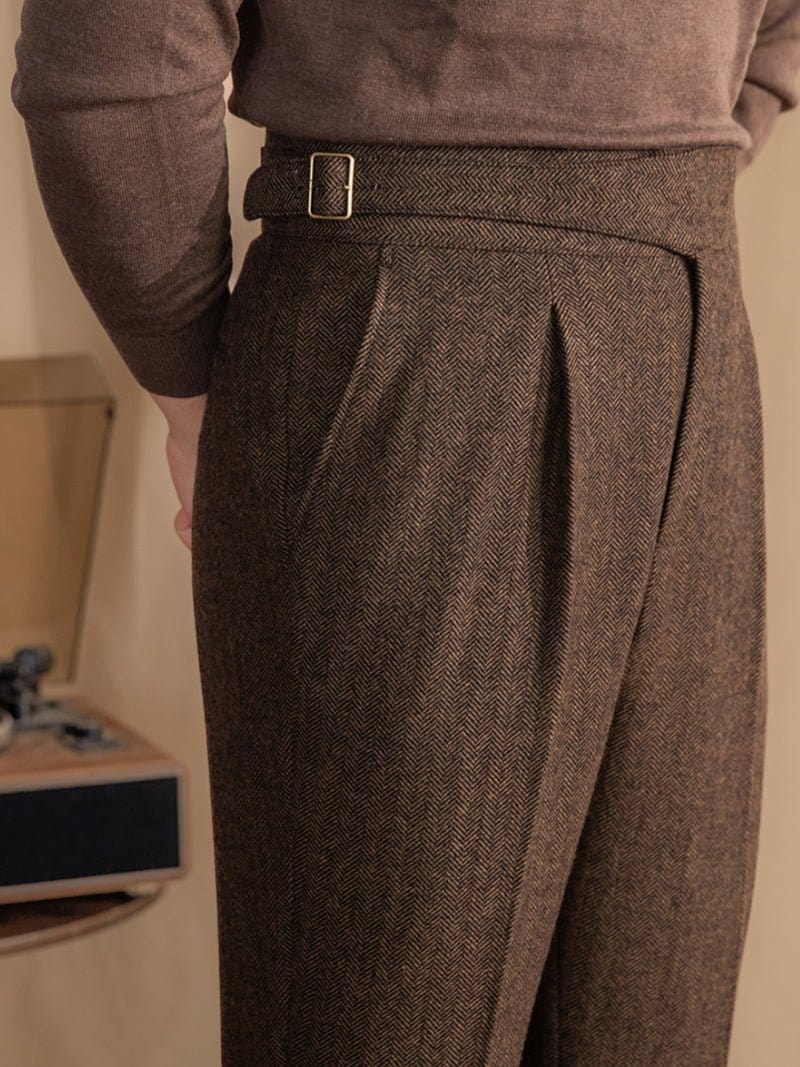 Fabrizio- Wollen Old Money Broek Voor Heren