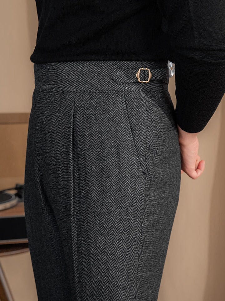 Fabrizio- Wollen Old Money Broek Voor Heren